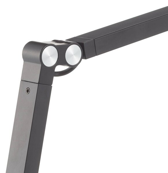 Fabas Luce Lampa biurkowa LED Regina, możliwość ściemniania, czarny, biuro, metal, nowoczesny