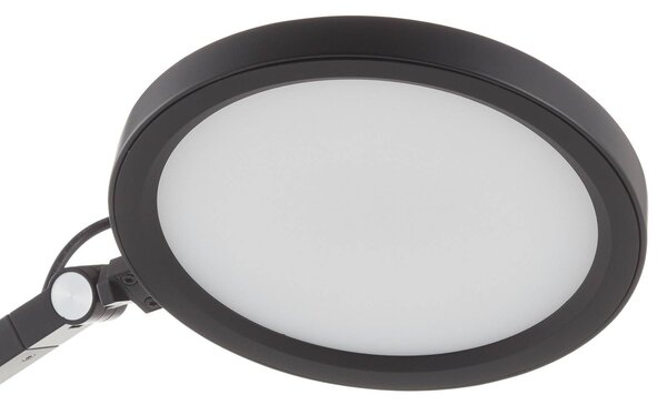 Fabas Luce Lampa biurkowa LED Regina, możliwość ściemniania, czarny, biuro, metal, nowoczesny