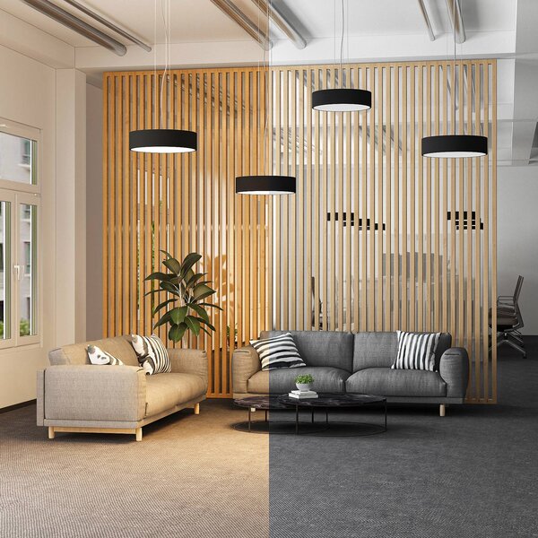 Lampa wisząca Noabelle Arcchio, możliwość ściemniania, czarny, kuchnia, metal, nowoczesny