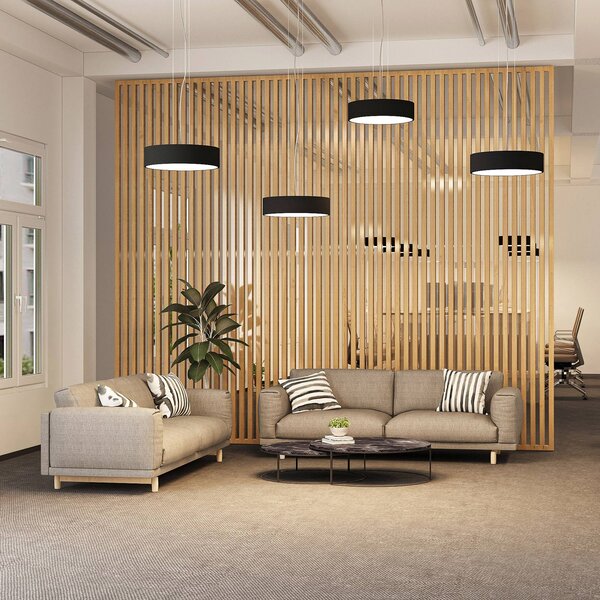 Lampa wisząca Noabelle Arcchio, możliwość ściemniania, czarny, kuchnia, metal, nowoczesny