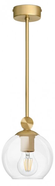 Złota lampa z transparentnym kloszem KT-S1