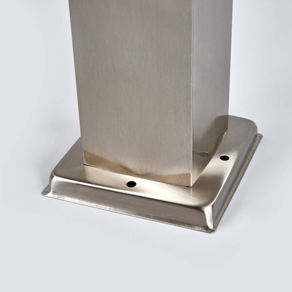 Lindby Słupek oświetleniowy Lorian, 45 cm, stal nierdzewna, IP44, E27 Lorian Lindby, możliwość ściemniania, aluminiowy / szary / cynkowy, stal szlachetna, nowoczesny