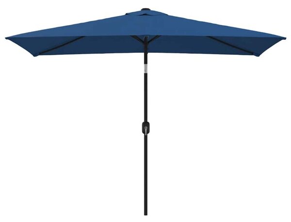Parasol ogrodowy na metalowym słupku, 300x200 cm, lazurowy