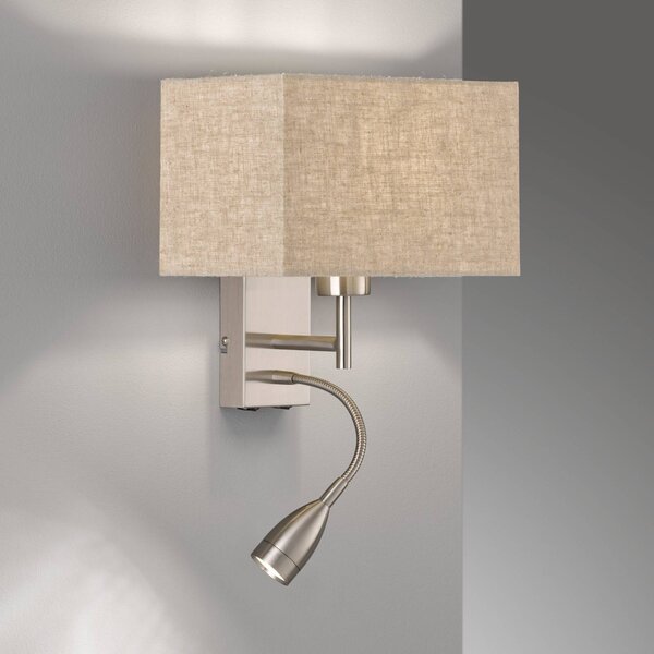 FISCHER & HONSEL Kinkiet Dream, aluminiowy / szary / cynkowy, salon / jadalnia, metal