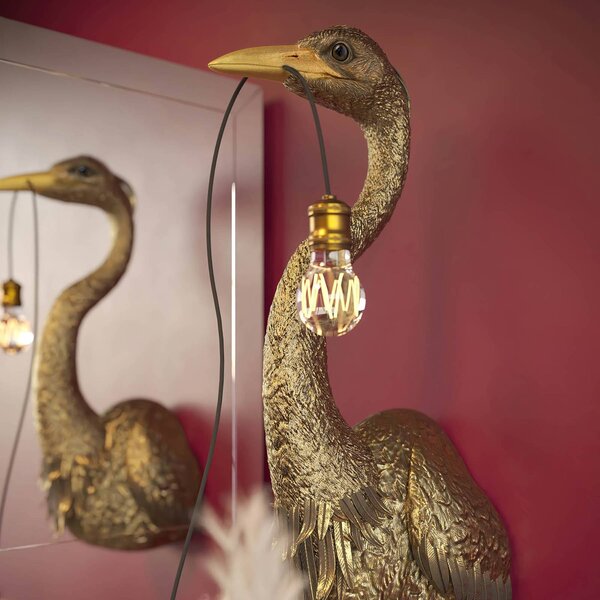 KARE Kinkiet Animal Heron, mosiężny / złoty, salon / jadalnia, tworzywo sztuczne
