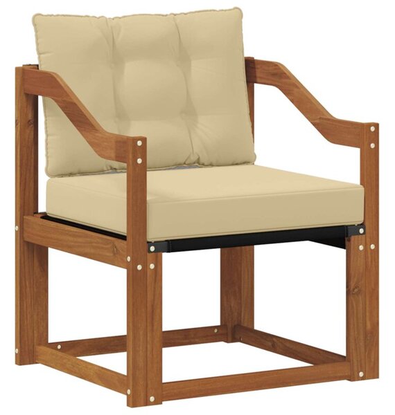 Sofa na zewnątrz drewno akacji i tekstylen naturalny