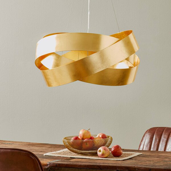 Marchetti Lampa wisząca designerska PURA, możliwość ściemniania, mosiężny / złoty, salon / jadalnia, metal, design