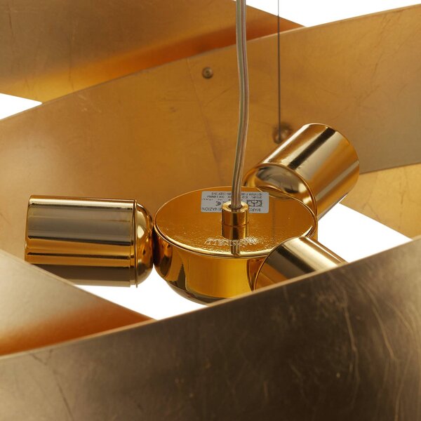 Marchetti Lampa wisząca designerska PURA, możliwość ściemniania, mosiężny / złoty, salon / jadalnia, metal, design