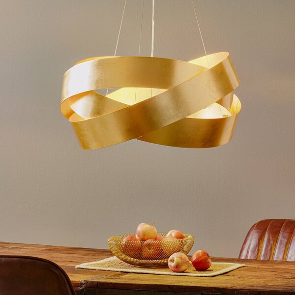 Marchetti Lampa wisząca designerska PURA, możliwość ściemniania, mosiężny / złoty, salon / jadalnia, metal, design