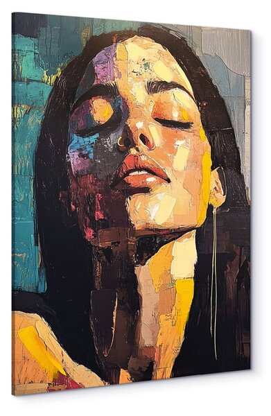 Obraz z ręcznie malowanymi elementami 70x100 cm Vivian – Styler