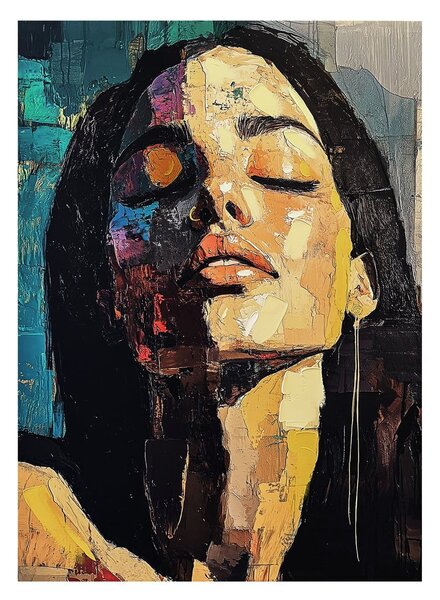 Obraz z ręcznie malowanymi elementami 70x100 cm Vivian – Styler