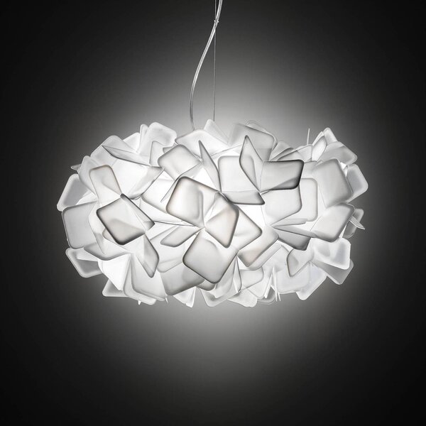 Slamp Lampa wisząca designerska CLIZIA, możliwość ściemniania, biały / opal, salon / jadalnia, tworzywo sztuczne, design