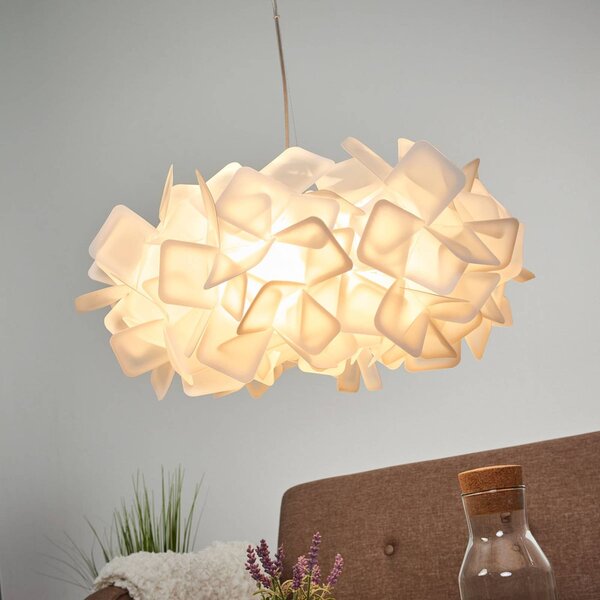 Slamp Lampa wisząca designerska CLIZIA, możliwość ściemniania, biały / opal, salon / jadalnia, tworzywo sztuczne, design