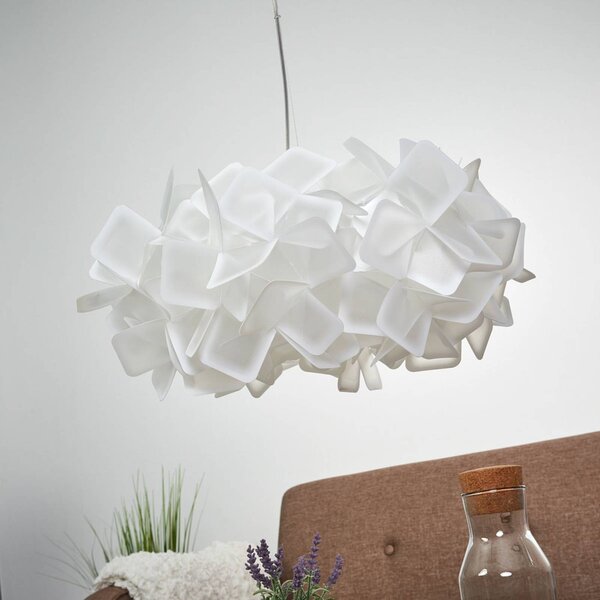 Slamp Lampa wisząca designerska CLIZIA, możliwość ściemniania, biały / opal, salon / jadalnia, tworzywo sztuczne, design