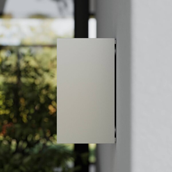 Kinkiet zewnętrzny LED TAVI Lucande, aluminiowy / szary / cynkowy, przedpokój, aluminium, nowoczesny