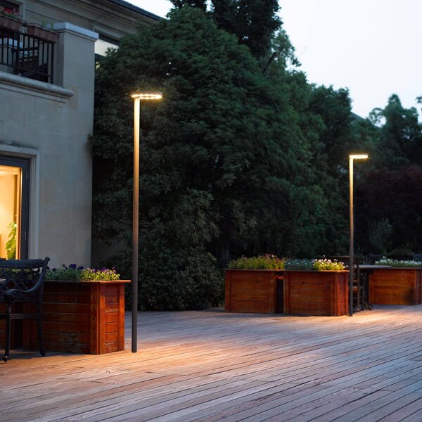 Lampa zewnętrzna LED Jannis Lucande, antracyt, metal, 200cm JANNIS Lucande, czarny, aluminium, nowoczesny