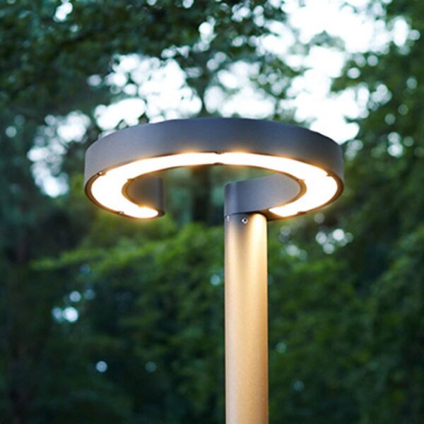 Lampa zewnętrzna LED Jannis Lucande, antracyt, metal, 200cm JANNIS Lucande, czarny, aluminium, nowoczesny
