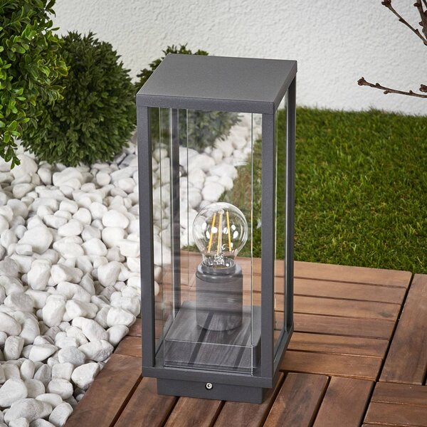 Lampa ogrodowa stojąca Annalea Lucande, możliwość ściemniania, czarny, aluminium, nowoczesny