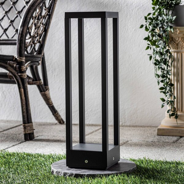 Lampa ogrodowa stojąca Carlota Lucande, czarny, aluminium, nowoczesny