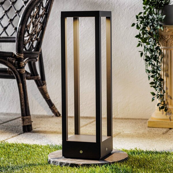 Lampa ogrodowa stojąca Carlota Lucande, czarny, aluminium, nowoczesny