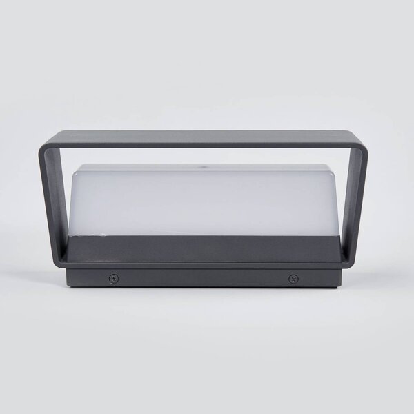 Kinkiet zewnętrzny LED Midvig Lucande, czarny, aluminium, nowoczesny