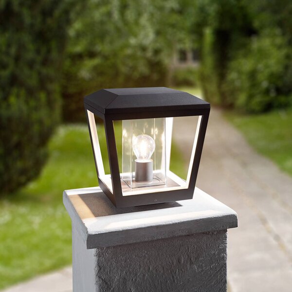 Lampa ogrodowa stojąca Dunia Lucande, możliwość ściemniania, czarny, aluminium, nowoczesny