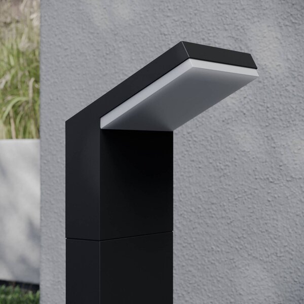 Słupek oświetleniowy LED Yolena Arcchio, czarny, aluminium, nowoczesny