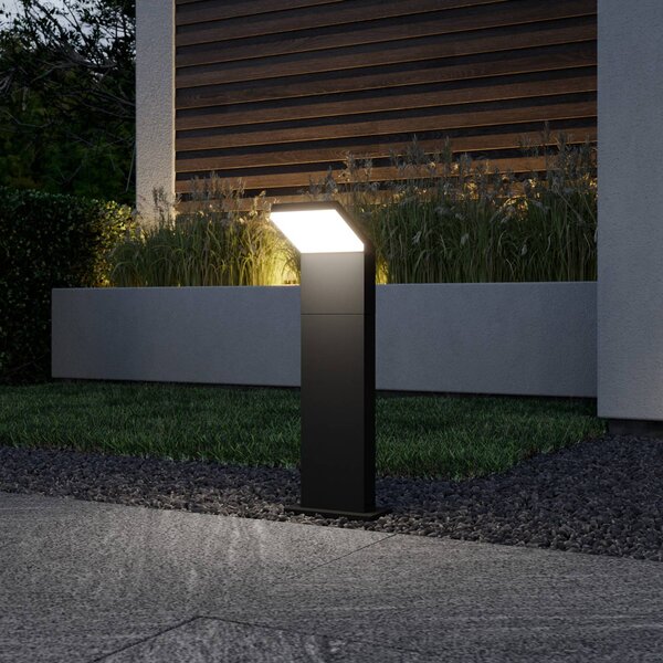 Słupek oświetleniowy LED Yolena Arcchio, czarny, aluminium, nowoczesny