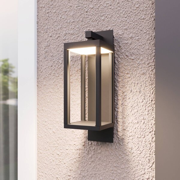 Kinkiet zewnętrzny LED Ferdinand Lucande, aluminiowy / szary / cynkowy, aluminium, nowoczesny