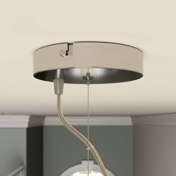 Lampa wisząca Pikka Lindby, możliwość ściemniania, biały / opal, salon / jadalnia, tkanina / materiał / jedwab, nowoczesny