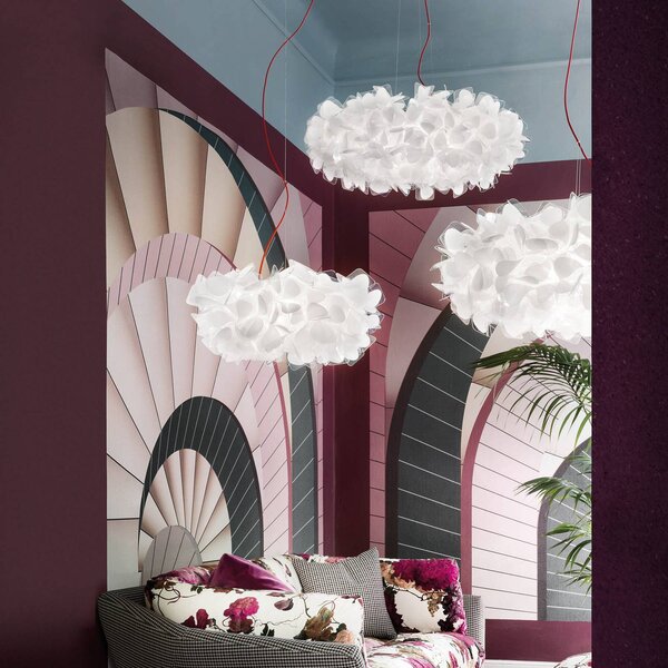 Slamp Lampa wisząca designerska Clizia Mama Non Mama, możliwość ściemniania, biały / opal, salon / jadalnia, tworzywo sztuczne, design