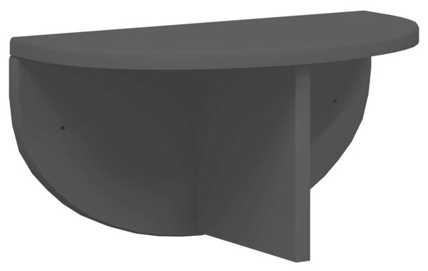 Nowoczesna czarna półka ścienna z materiału drewnopochodnego 38x19x19 cm