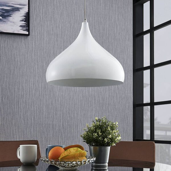 Lampa wisząca Ritana Lindby, możliwość ściemniania, biały / opal, salon / jadalnia, aluminium, nowoczesny