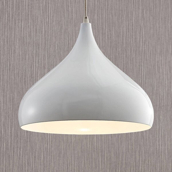 Lampa wisząca Ritana Lindby, możliwość ściemniania, biały / opal, salon / jadalnia, aluminium, nowoczesny