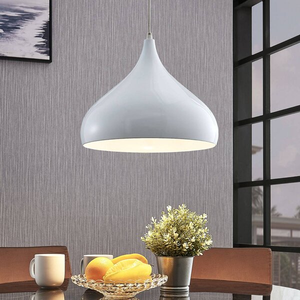 Lampa wisząca Ritana Lindby, możliwość ściemniania, biały / opal, salon / jadalnia, aluminium, nowoczesny