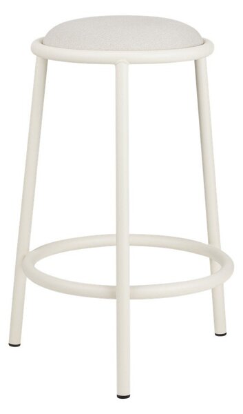 Beżowy metalowy hoker (wysokość siedziska 68 cm) Hogo – noo.ma