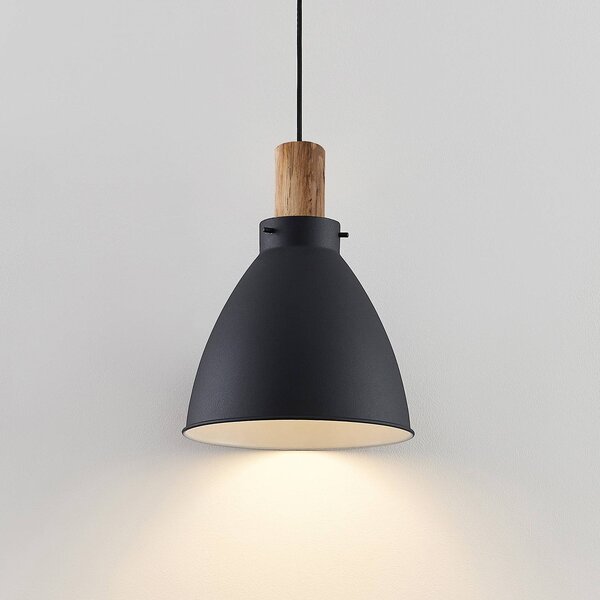 Lampa wisząca Trebale Lindby, możliwość ściemniania, czarny, salon / jadalnia, metal, skandynawski