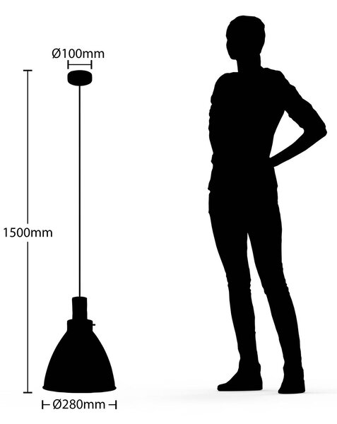 Lampa wisząca Trebale Lindby, możliwość ściemniania, czarny, salon / jadalnia, metal, skandynawski