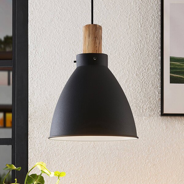 Lampa wisząca Trebale Lindby, możliwość ściemniania, czarny, salon / jadalnia, metal, skandynawski