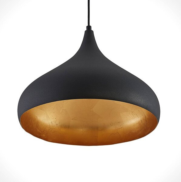 Lampa wisząca Lunus Arcchio, możliwość ściemniania, czarny, salon / jadalnia, metal, nowoczesny