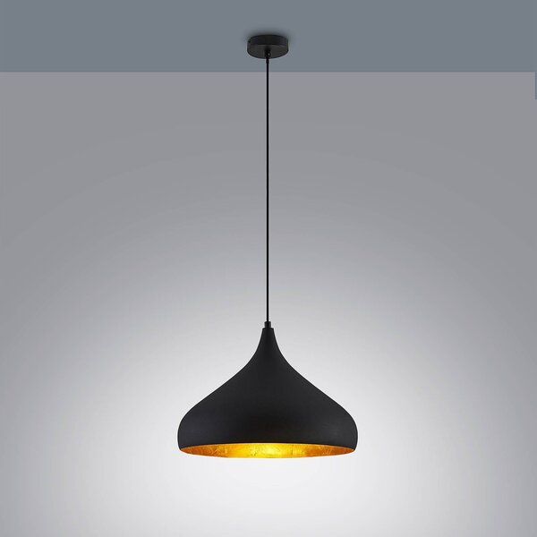 Lampa wisząca Lunus Arcchio, możliwość ściemniania, czarny, salon / jadalnia, metal, nowoczesny