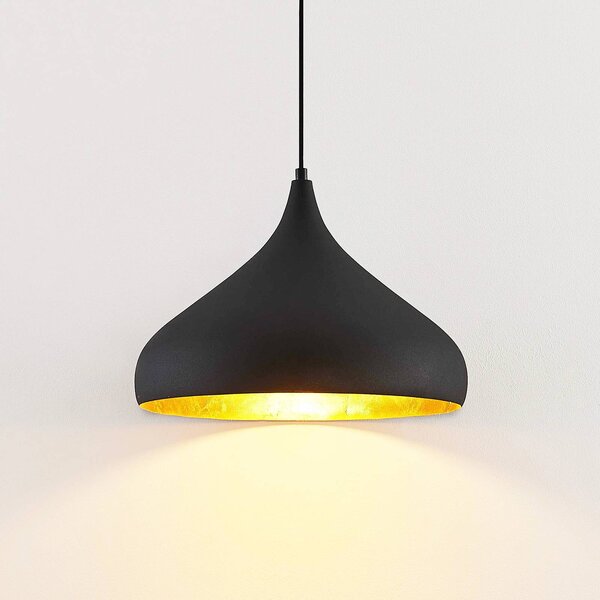 Lampa wisząca Lunus Arcchio, możliwość ściemniania, czarny, salon / jadalnia, metal, nowoczesny