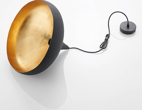 Lampa wisząca Lunus Arcchio, możliwość ściemniania, czarny, salon / jadalnia, metal, nowoczesny