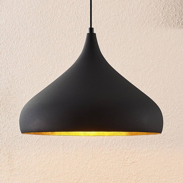 Lampa wisząca Lunus Arcchio, możliwość ściemniania, czarny, salon / jadalnia, metal, nowoczesny