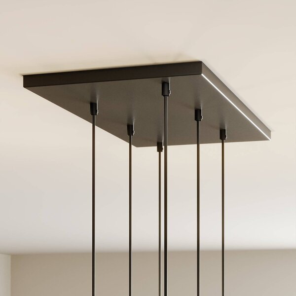 Lampa wisząca szklana Cubus TK Lighting, możliwość ściemniania, czarny, salon / jadalnia, szkło, nowoczesny