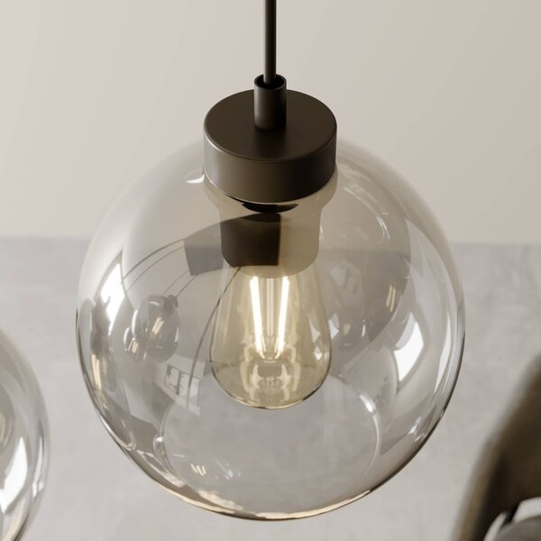 Lampa wisząca szklana Cubus TK Lighting, możliwość ściemniania, czarny, salon / jadalnia, szkło, nowoczesny