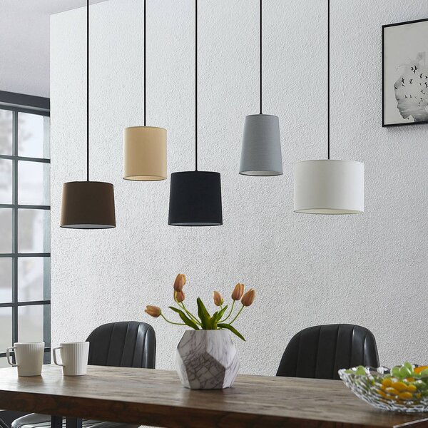 Lampa wisząca Amilia Lindby, możliwość ściemniania, jasne drewno, salon / jadalnia, drewno, nowoczesny
