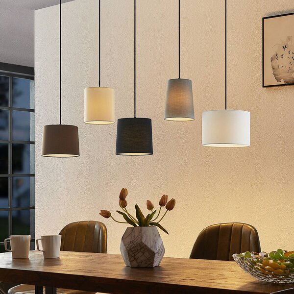 Lampa wisząca Amilia Lindby, możliwość ściemniania, jasne drewno, salon / jadalnia, drewno, nowoczesny