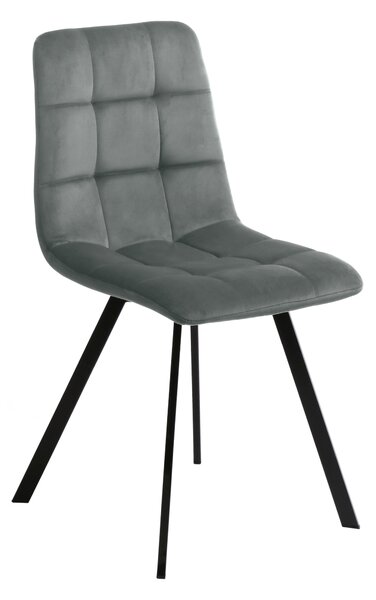Krzesło tapicerowane MALAGA velvet ciemny szary
