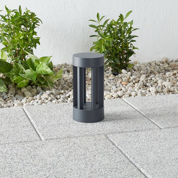 Lampa ogrodowa stojąca Jordis Lindby, czarny, aluminium, nowoczesny